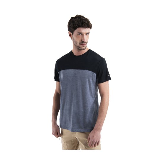 ICEBREAKER - T-SHIRT MERINO 125 COOL-LITE SPHERE III COLOUR BLOCK HOMME