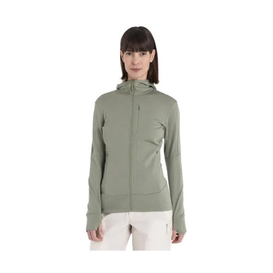 ICEBREAKER - VESTE MERINO 260 QUANTUM IV CAPUCHE FEMME