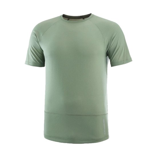 SALOMON - T-SHIRT MANCHES COURTES CROSS RUN HOMME KAKI