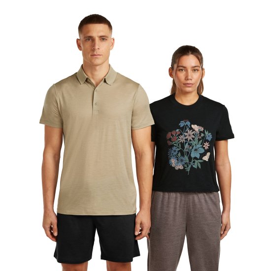 ICEBREAKER - POLO MANCHES COURTES MERINO 150 TECH LITE III HOMME