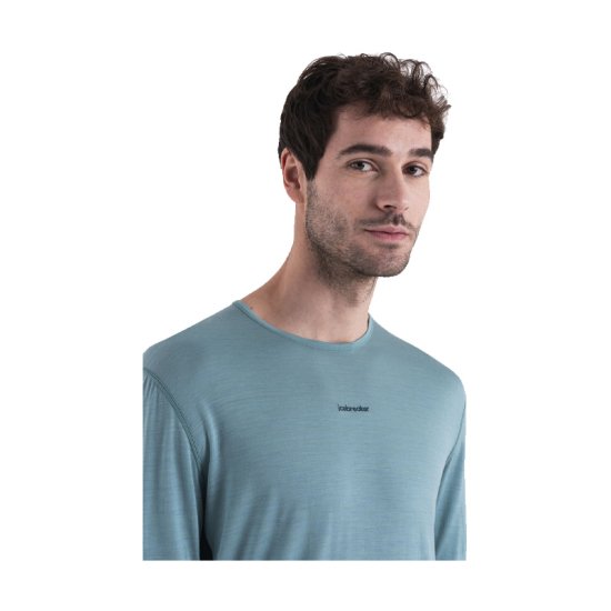 ICEBREAKER - T-SHIRT A MANICHE LUNGHE MERINO 125 ZONEKNIT UOMO BLU