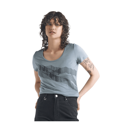 ICEBREAKER - T-SHIRT MERINO TECH LITE SCOOP ST ANTON FEMME
