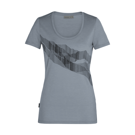 ICEBREAKER - T-SHIRT MERINO TECH LITE SCOOP ST ANTON FEMME