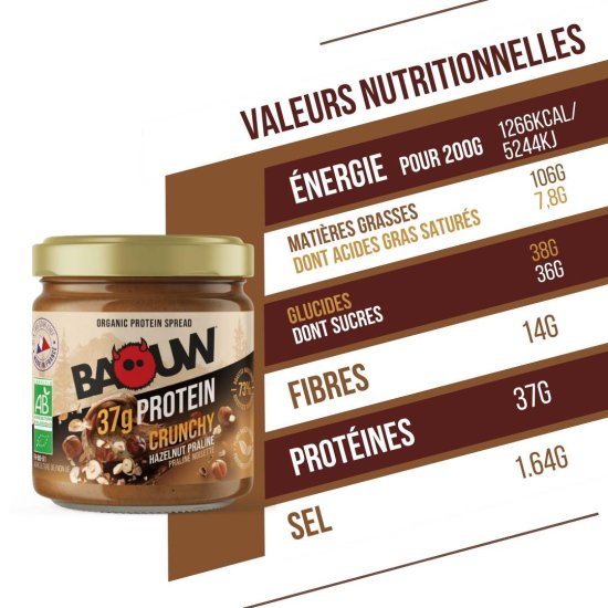 BAOUW - PÂTE À TARTINER PROTÉINÉE BIO 200G