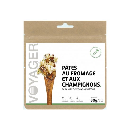 VOYAGER - REPAS LYOPHILISÉ - PÂTES AU FROMAGE ET AUX CHAMPIGNONS