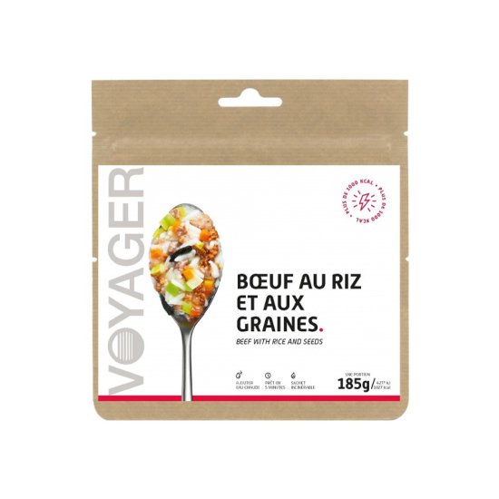 VOYAGER - REPAS LYOPHILISÉ - BŒUF AU RIZ ET AUX GRAINES