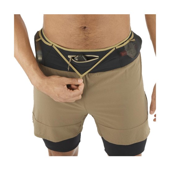 SALOMON - SHORT SENSE AERO 2 EN 1 HOMME MARRON