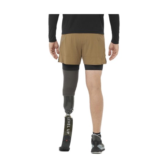 SALOMON - SHORT SENSE AERO 2 EN 1 HOMME MARRON