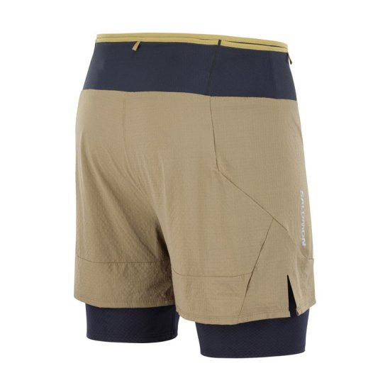 SALOMON - SHORT SENSE AERO 2 EN 1 HOMME MARRON