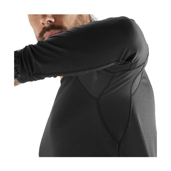 SALOMON - T-SHIRT A MANICHE LUNGHE CROSS RUN UOMO NERO