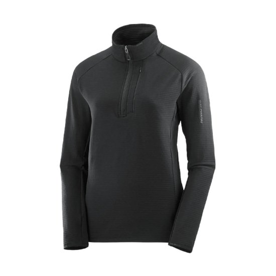 SALOMON - POLAIRE ESSENTIAL WARM DEMI-ZIP NOIRE FEMME