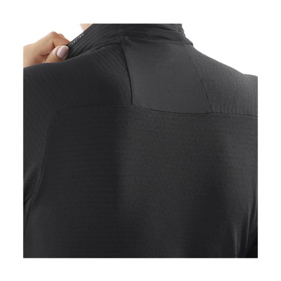 SALOMON - POLAIRE ESSENTIAL WARM DEMI-ZIP NOIRE FEMME