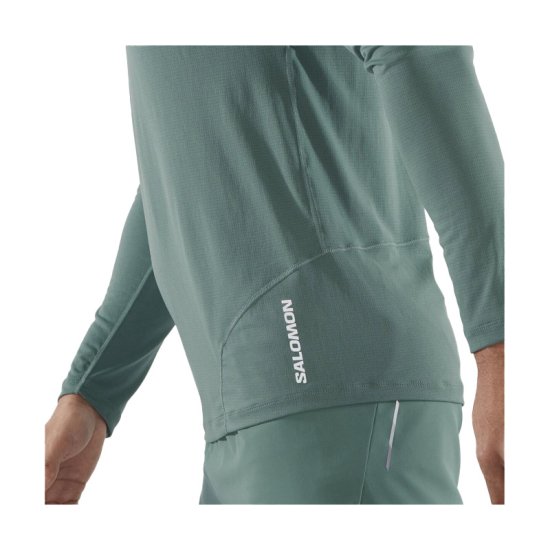 SALOMON - T-SHIRT CROSS RUN MANCHES LONGUES HOMME VERT