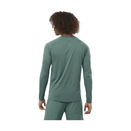 SALOMON - T-SHIRT CROSS RUN MANCHES LONGUES HOMME VERT