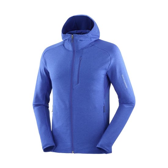 SALOMON - FELPA CON CAPPUCCIO ESSENZIALE CALDO LEGGERO UOMO BLU