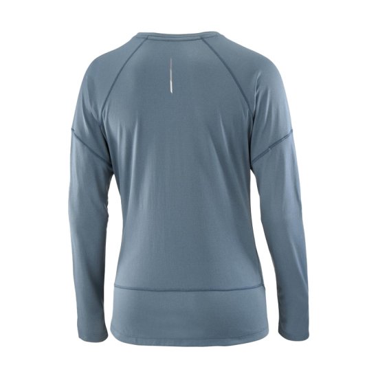 SALOMON - T-SHIRT MANCHES LONGUES CROSS RUN FEMME BLEU