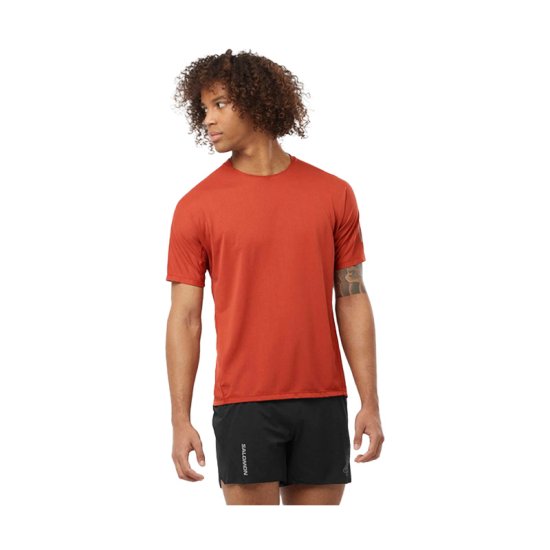 SALOMON - T-SHIRT MANCHES COURTES SENSE AERO HOMME BRIQUE