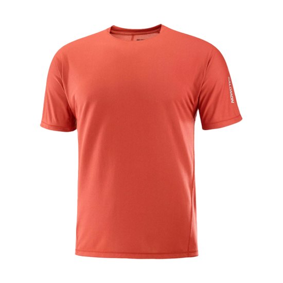 SALOMON - T-SHIRT MANCHES COURTES SENSE AERO HOMME BRIQUE