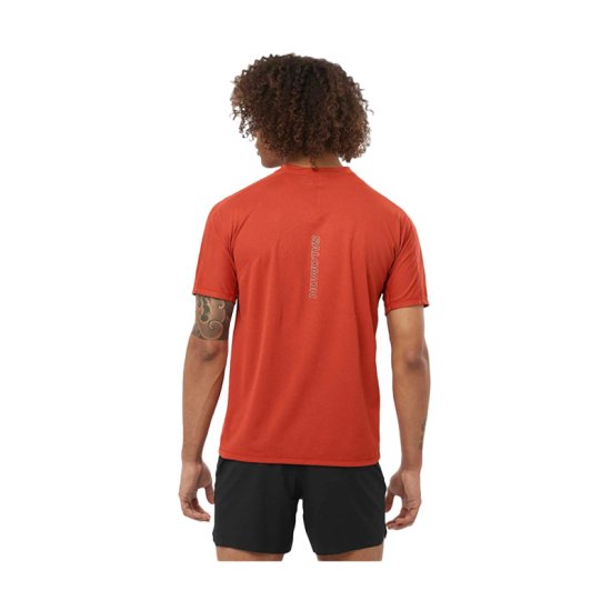 SALOMON - T-SHIRT MANCHES COURTES SENSE AERO HOMME BRIQUE