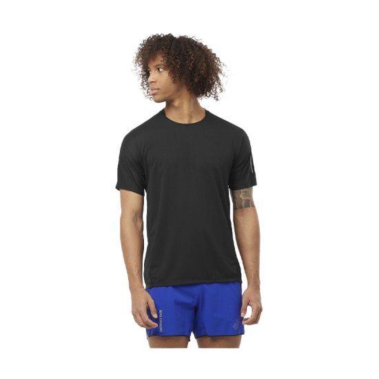 SALOMON - T-SHIRT SENSE AERO MANCHES COURTES  HOMME NOIR