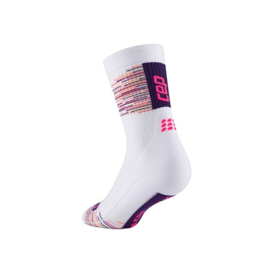 CEP - CHAUSSETTES PARIS VIBES 80'S MID CUT femme BLANCHES/ROSES