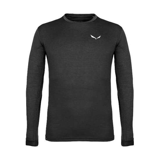 SALEWA - T-SHIRT MANICHE LUNGHE PUEZ MELANGE DRY'TON UOMO