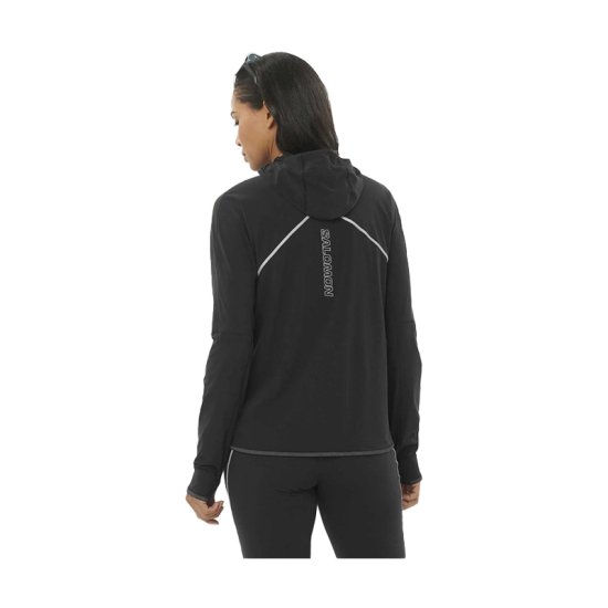 SALOMON - VESTE SENSE AERO HYBRID CAPUCHE DEMI-ZIP FEMME