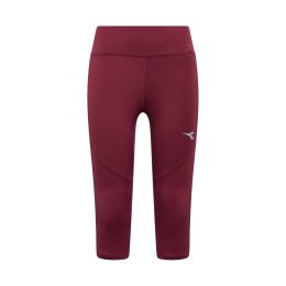 DIADORA COLLANT 3/4 RUN CREW FEMME L MAROON BANNER