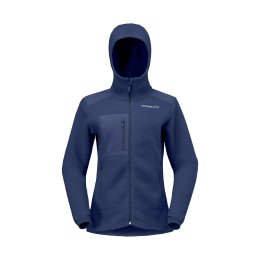 NORRONA POLAIRE TROLLVEGGEN WARM3 CAPUCHE FEMME M 2295_Indigo Night