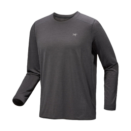 ARCTERYX T-SHIRT MANCHES LONGUES CORMAC CREW HOMME S BLACK HEATHER