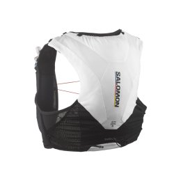 SALOMON SAC D'HYDRATATION ADV SKIN 5 RACE FLAG AVEC FLASQUES S BLACK / WHITE