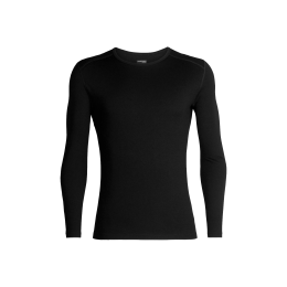 ICEBREAKER SOUS COUCHE 260 TECH MANCHES LONGUES CREWE HOMME L BLACK