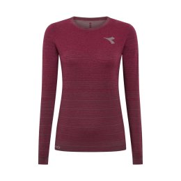 DIADORA T-shirt a maniche lunghe Stratouno donna LXL MAROON BANNER
