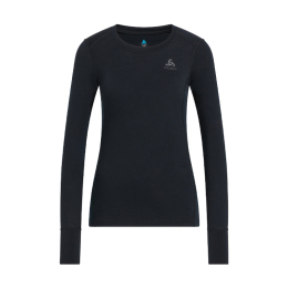 ODLO T-SHIRT MANCHES LONGUES 100% MERINO WARM FEMME M 15000 BLACK