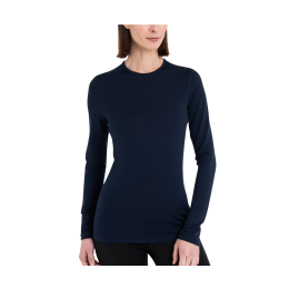 ICEBREAKER SOUS-COUCHE MERINO 260 TECH LONG SLEEVE FEMME M MIDNIGHT/NAVY