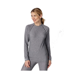 DAMART SOUS-COUCHE COMFORT 3  COL ROND FEMME M GRIS CHINE MOYEN