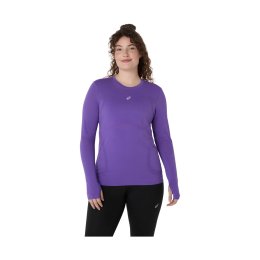 ASICS T-shirt Road Seamless manches longues femme L 500 / EDO PURPLE