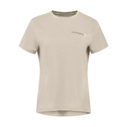 NORRONA T-SHIRT MANCHES COURTES FEMUND TECH FEMME L 4411_OATMEAL