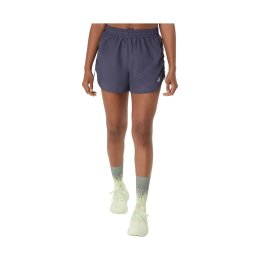 ASICS SHORT NAGINO RUN ADJUSTABLE 4IN FEMME L 500 / INDIGO FOG