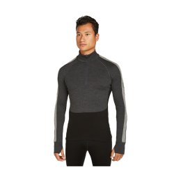 ICEBREAKER SOUS-COUCHE ZONEKNIT MÉRINO 260 DEMI-ZIP HOMME L JET HTHR/BLK/METRO H