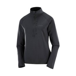 SALOMON POLAIRE ESSENTIAL LIGHTWARM DEMI-ZIP FEMME L DEEP BLACK