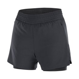 SALOMON Short SHKout CORE 2-en-1 4" femme XS DEEP BLACK
