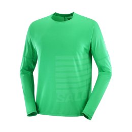 SALOMON T-SHIRT MANICHE LUNGHE SENSE AERO UOMO S PARAKEET/SPEARMINT