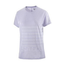 SALOMON T-SHIRT SENSE AERO GFX FEMME S COSMIC SKY/WHITE