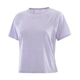 SALOMON T-shirt SHKout Air Crop femme M COSMIC SKY