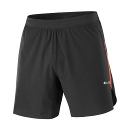 SALOMON SHORT S/LAB SPEED 7" HOMME M DEEP BLACK/Fiery Red