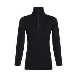 ICEBREAKER SOUS-COUCHE MERINO 260 TECH LONG SLEEVE FEMME M BLACK