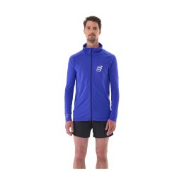 COMPRESSPORT POLAIRE 3D THERMO SEAMLESS CAPUCHE HOMME NOIRE L DAZZ BLUE