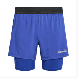 DIADORA SHORT DOUBLE LAYER HOMME M COLONIAL BLUE
