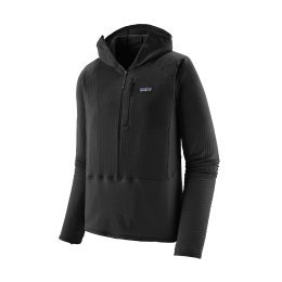 PATAGONIA POLAIRE R1 PULL-OVER À CAPUCHE HOMME L BLK